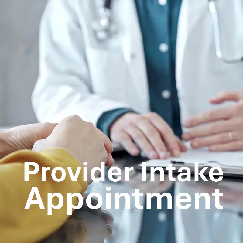 Provider explaining the intake appointment